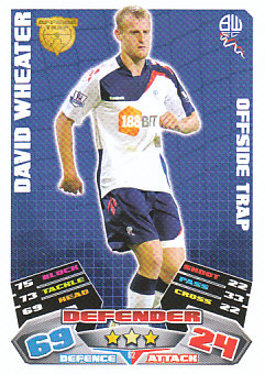 David Wheater Bolton Wanderers 2011/12 Topps Match Attax #62